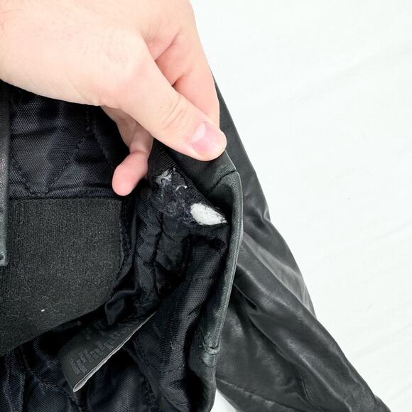 ANDREW MARC Jacket Women Size Large Leather Full Zip Black Fabian Biker Grunge - Picture 5 of 8